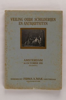 Veiling oude schilderijen en antiquiteiten Amsterdam 14 october 1918 - 0