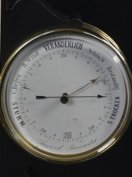 Engelse bureauklokje met barometer en thermometer - 4