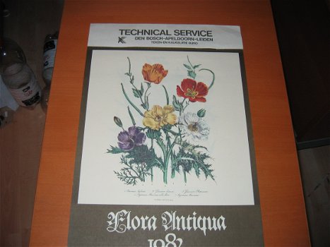 Vintage Kalender Flora Antiqua 1982 Technical Service - 0