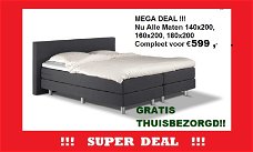 Boxspring Box100 Compleet boxspring NU alle maten €599,-