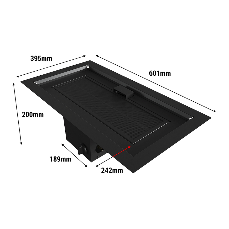 Tafel inbouwgashaard, Vuurtafel AQF02, Ideaal in horeca - Afbeelding 4