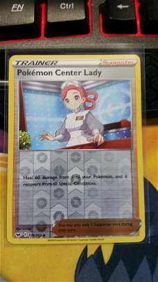 Pokemon Center Lady  176/202  (reverse)  Sword & Shield