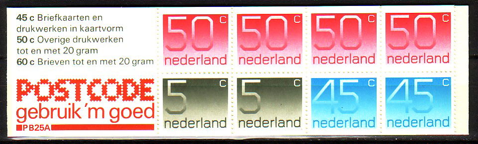 Postzegelboekje Nederland 25 A postfris - 0