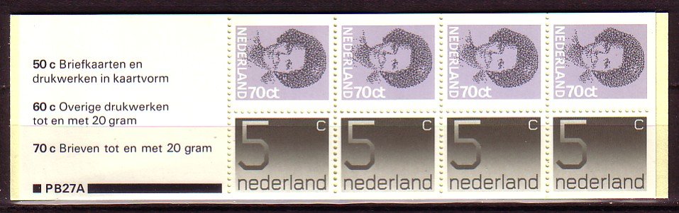 Postzegelboekje Nederland 27 A postfris - 0