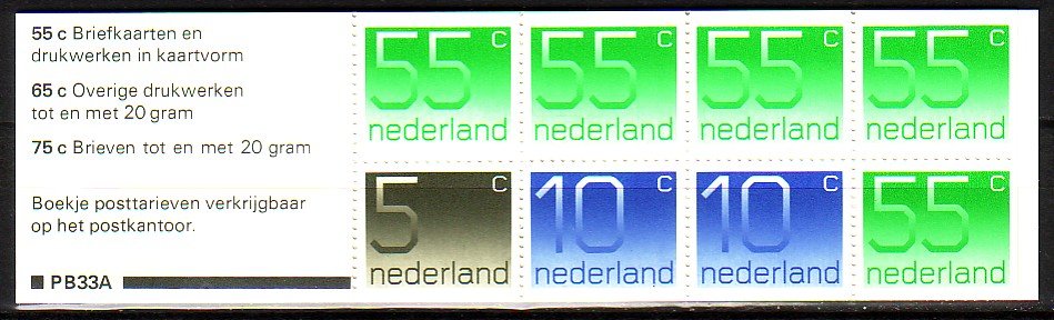Postzegelboekje Nederland 33 A postfris - 0