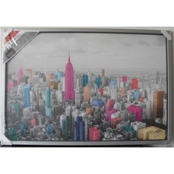 Art Frame - Manhattan - coloured skyline bij Stichting Superwens! - 0