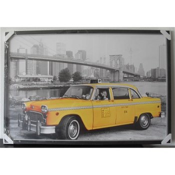 Art Frame - Yellow Cab and Skyline bij Stichting Superwens! - 0
