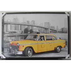 Art Frame - Yellow Cab and Skyline bij Stichting Superwens!