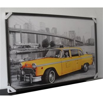 Art Frame - Yellow Cab and Skyline bij Stichting Superwens! - 1