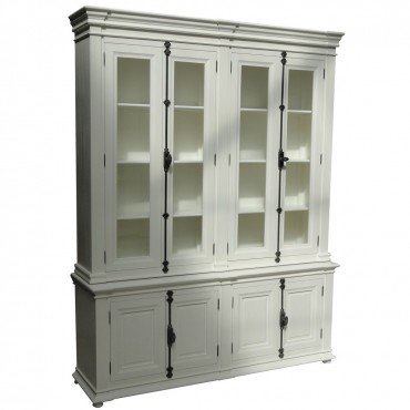 Witte hoge buffetkast espagnoletsluiting 190 x 240cm - nr. 1