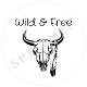 Witte stickers wild & free Ø 40mm (24 stuks) - 0 - Thumbnail
