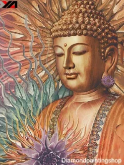 FULL diamond painting golden buddha