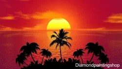 FULL diamond painting sunset L