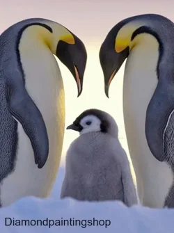 FULL diamond painting penguins L