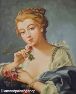 FULL diamond painting vintage lady L GERSERVEERD