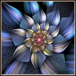 FULL diamond painting blue flower XL