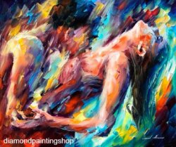 FULL diamond painting abstract lovers XL