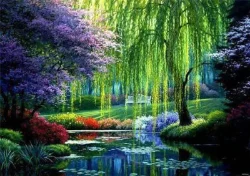 FULL diamond painting scenic tree XL GERSERVEERD