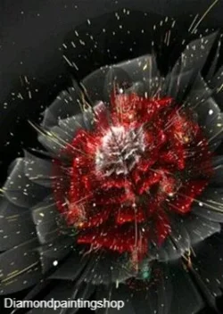 FULL diamond painting elegant flower red XL