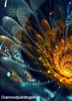 FULL diamond painting elegant flower blue XL