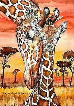FULL diamond painting giraffe XL