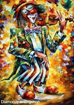 FULL diamond painting clown XL