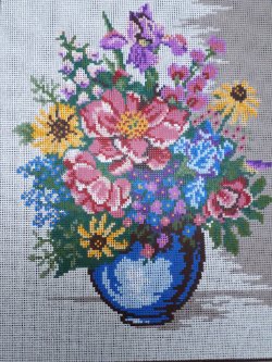 Voorbedrukt los borduurstramien "ZOMERBLOEMEN" NIEUW!