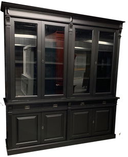 Buffetkast Bakkum zwart 225 x 50/40 x 230cm