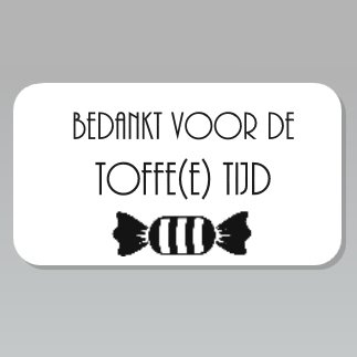 Stickers het zit d'rop met eigen tekst 57x32mm - 24 stuks - 1