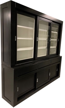 Buffetkast Enschede zwart - wit 220 x 50/40 x 220cm