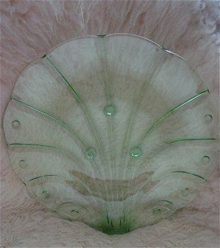 vintage grote schaal van groen glas doorsnee 37,5 cm - 1