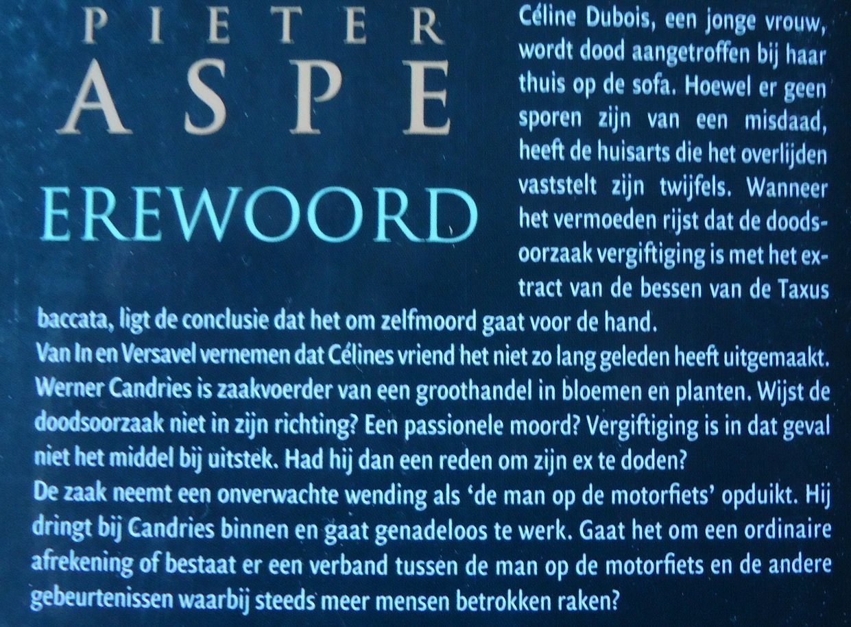 Te koop het nieuwe boek "Erewoord" van Pieter Aspe. - Afbeelding 2