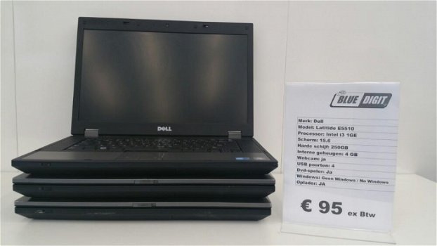 Partij Dell Laptops E5510 i3 1Ge Met oplader Compleet - 0