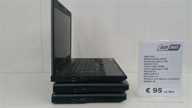 Partij Dell Laptops E5510 i3 1Ge Met oplader Compleet - 3