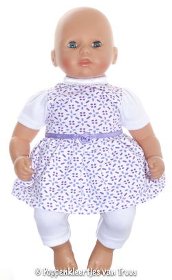 Annabel 36 cm 2 dlg. Lila/wit setje