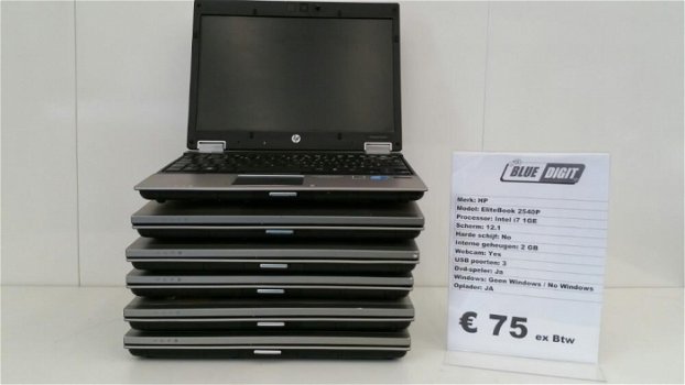 Partij HP Laptops 2540P i7 1Ge Met oplader Compleet - 3