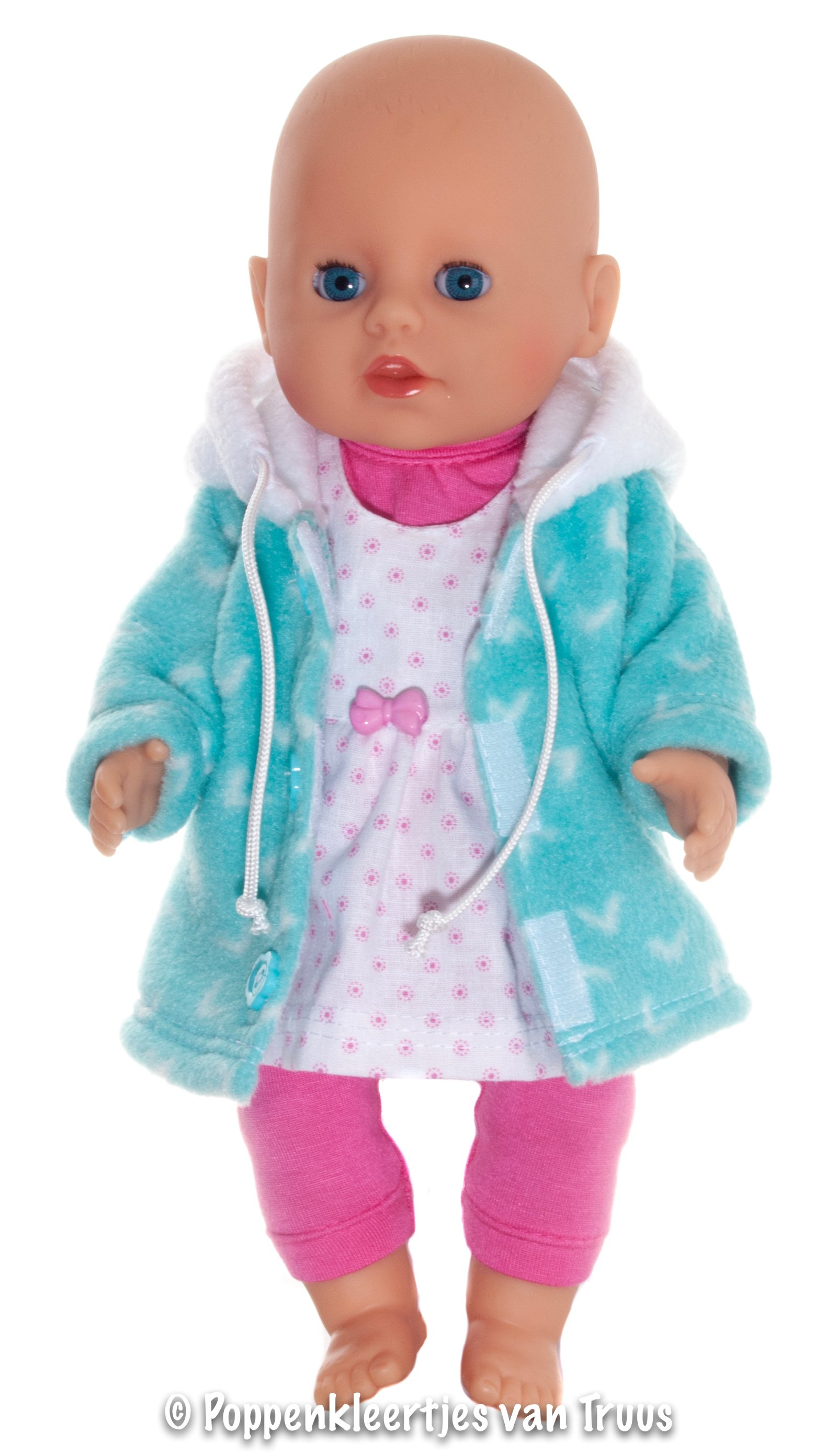 Baby Born Badpopje 32 cm Mintgroen/wit jasje - Afbeelding 3
