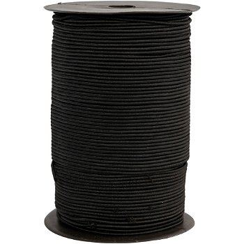 Sieraden elastiek zwart rond 1mm - 25 meter - 1