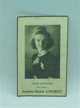 Bidprentje - Jeanne Marie Louwet - 1945 - 2