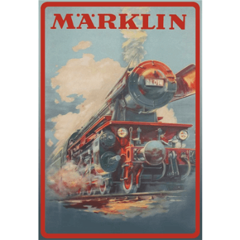 Metalen wandbord poster van Marklin modeltreinen - 0