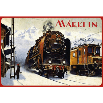 Metalen wandbord poster van Marklin modeltreinen - 4