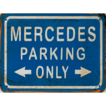 Diverse parking signs van oa. Mercedes Opel BMW Fiat. Nagenoeg alle merken op voorraad - 0