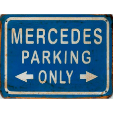 Diverse parking signs van oa.  Mercedes Opel BMW Fiat. Nagenoeg alle merken op voorraad