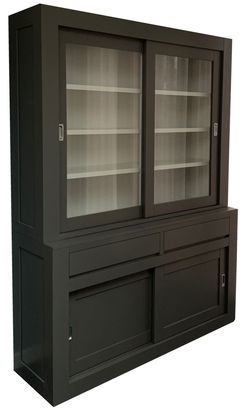 Buffetkast grijs design soft close 160 x 50/40 x 220cm