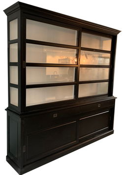 Buffetkast Nijkerk XL zwart - wit 260 x 240cm soft close laden