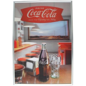 Coca Cola 3D poster met omlijsting bij Stichting Superwens! - 0