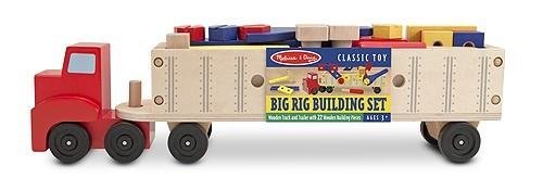 Houten auto truck met constructie set | grote uitvoering | Melissa and Doug - 0