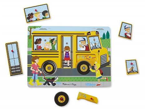 melissa and doug geluidspuzzel De wielen van de bus - 0