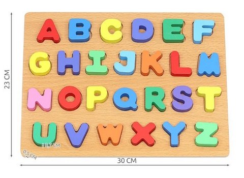 Houten puzzel alfabet 27 delig | ABC puzzel - 0