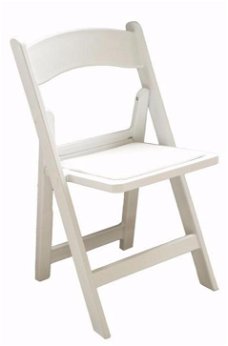 NIEUWE Weddingchairs, witte Klapstoel resinchair, trouwstoel